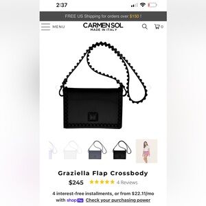 Carmensol gunmetal Crossbody Bag